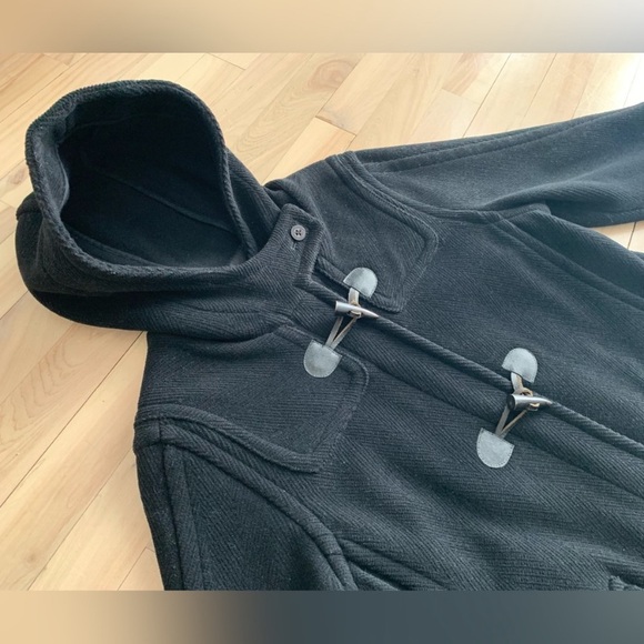 SAINT-JAMES - Wool Duffle Coat with Hood | Classic Toggle Closure - Picture 3 of 16